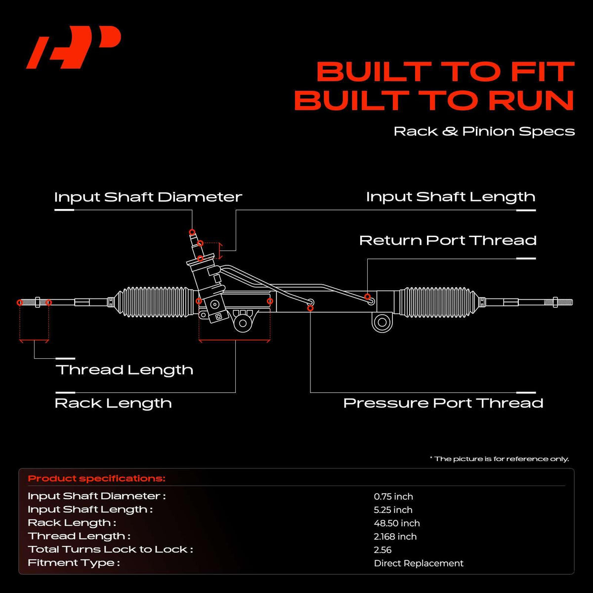 A-Premium Electronic Power Steering Rack and Pinion Compatible with Mazda