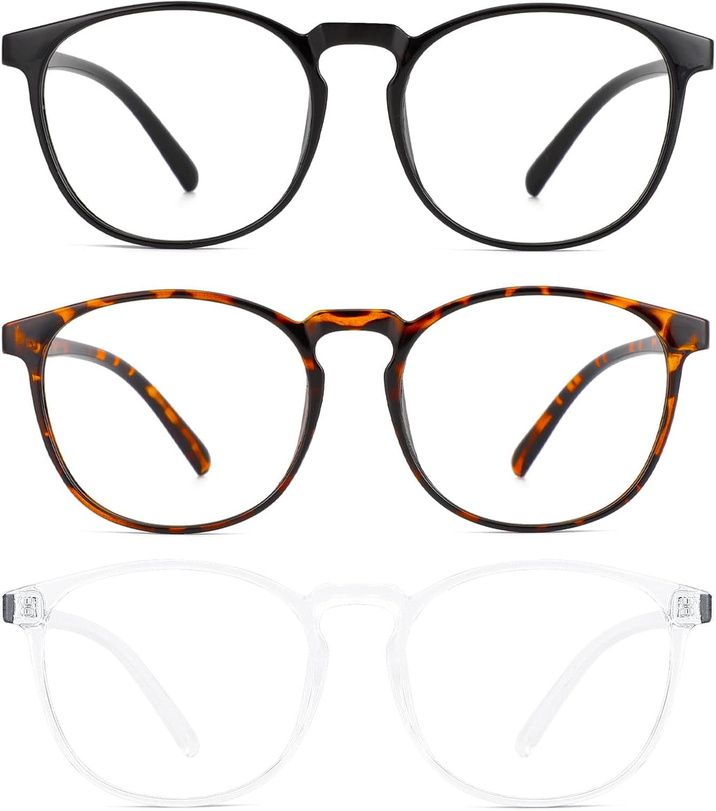 Blue Light Blocking Glasses for Women Men Black/Transparent/Amber | Retro Round,Filter Blue Ray,Computer Gaming