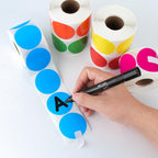 Pack of 600 Round Color Coding Circle Dots Stickers Labels (2", Pink)