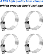 2PCS Type C Aluminum Global Cam and Groove Hose Fitting C-300 3" Type C with 4 PCS Hose Clamps with a Hose Shank (3 inch, Type C)