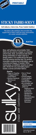 Sticky Fabri-Solvy Stabilizer-12"X6yd