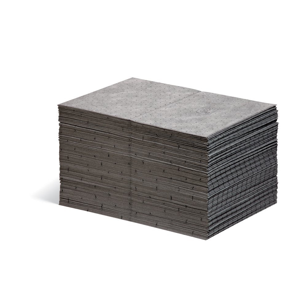 PIG Mat Pads | Lightweight Absorbent Mats | 14-Ounce Absorbency | Absorbs Oil, Water & More | 15" x 20" | 200 PIG Mats | MAT204