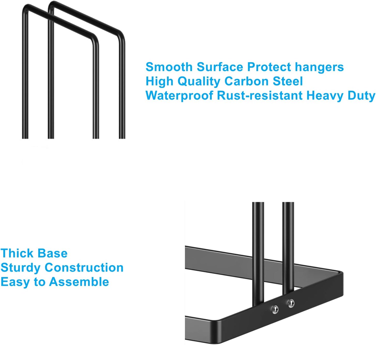 Hanger Stacker 2 Pack, Clothes Hanger Holder Organizer for Closet Laundry Room, Organizer Stacker for Coat Wire