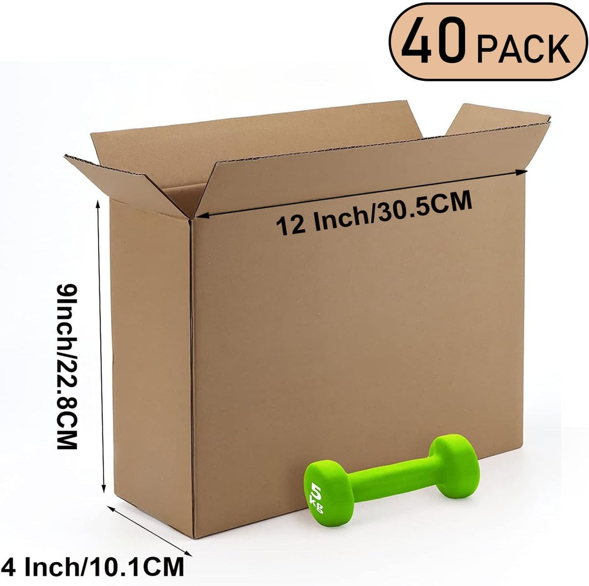 12x9x4 Shipping Boxes Set of 40, Brown Kraft Corrugated Cardboard Small Boxes Mailers for Business Packaging Box