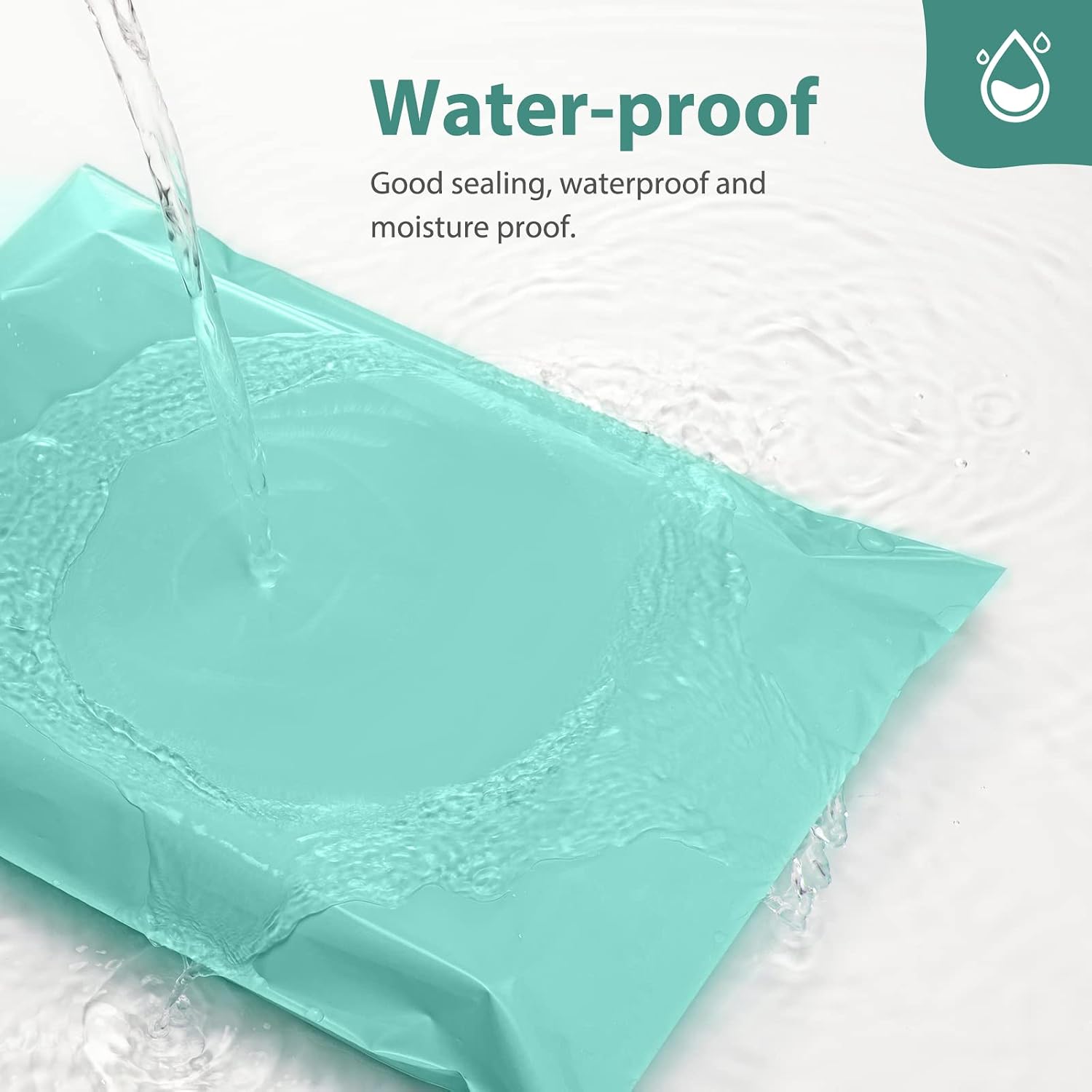 Poly Mailers 10x13" 100 Pack,Shipping Bags For Clothing,Mint Green | Waterproof Self Seal Mailing Envelopes,Strong