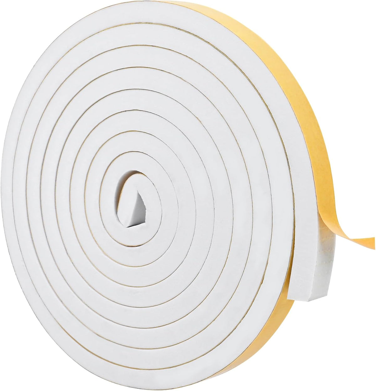 White Door Window Weather Stripping Self Adhesive Foam Tape High Density Foam Sealing Strip Window Insulation