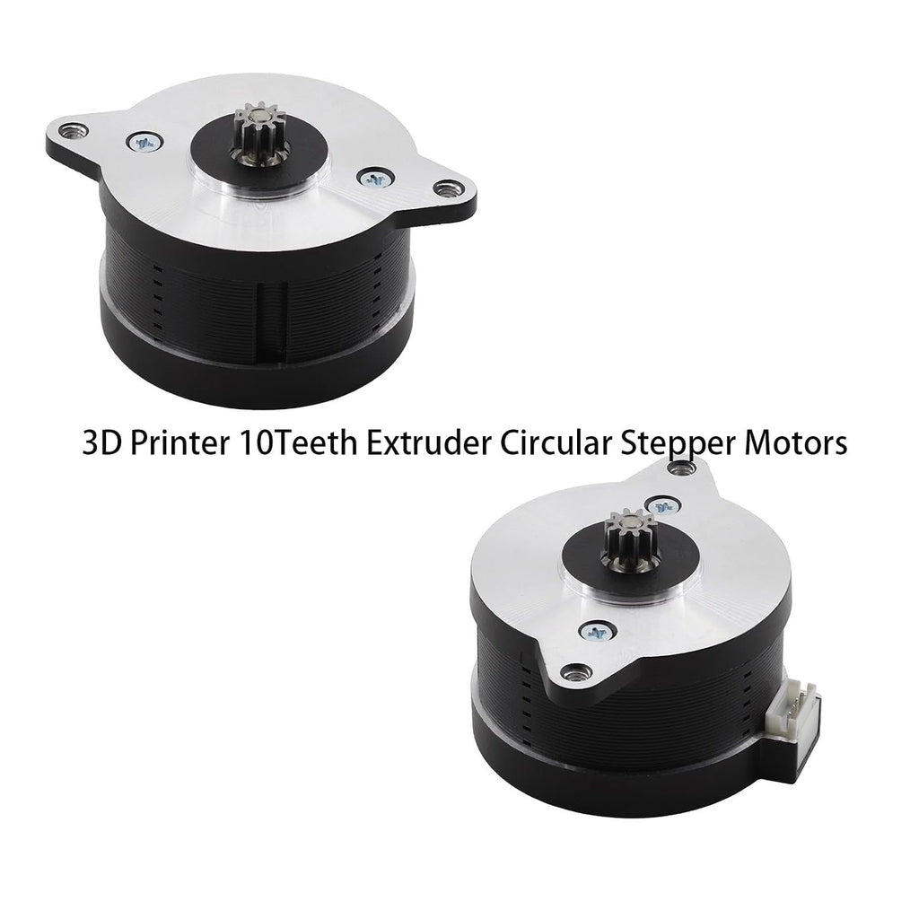 NEMA 14 Stepper Motor, 36mm Pancake Stepper Motor for 3D Printer, 10Teeth Extruder Circular Stepper Motors, 2-Phase 4-Wire 100mN・m Compatible with Voron 2.4/Trident/Switchwire & Galileo Extruder