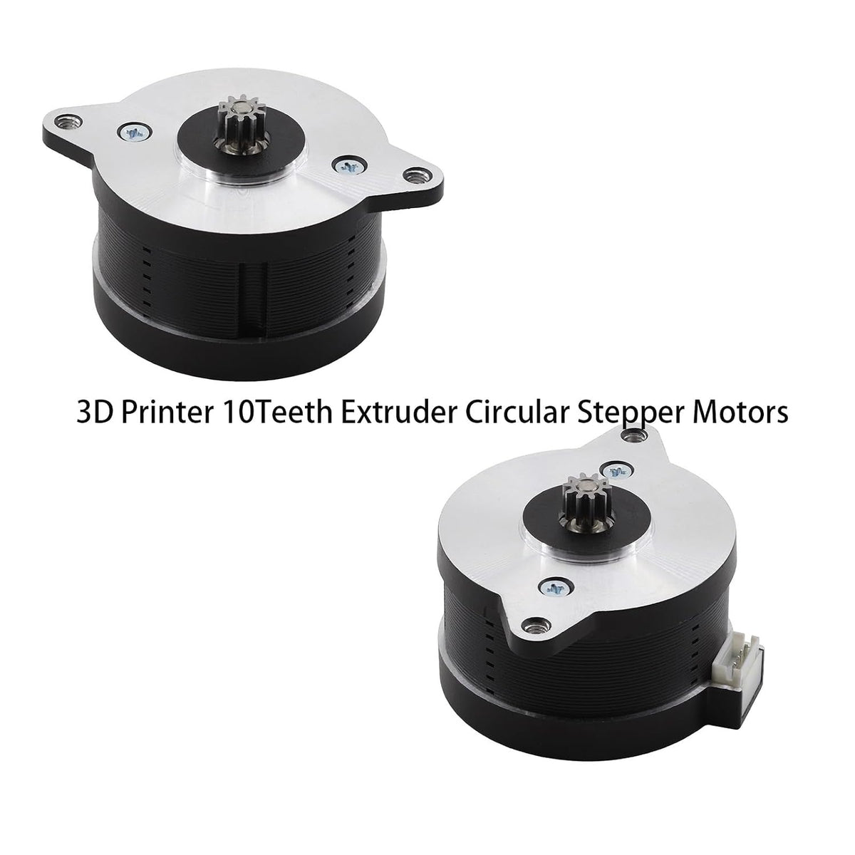 NEMA 14 Stepper Motor, 36mm Pancake Stepper Motor for 3D Printer, 10Teeth Extruder Circular Stepper Motors, 2-Phase 4-Wire 100mN・m Compatible with Voron 2.4/Trident/Switchwire & Galileo Extruder