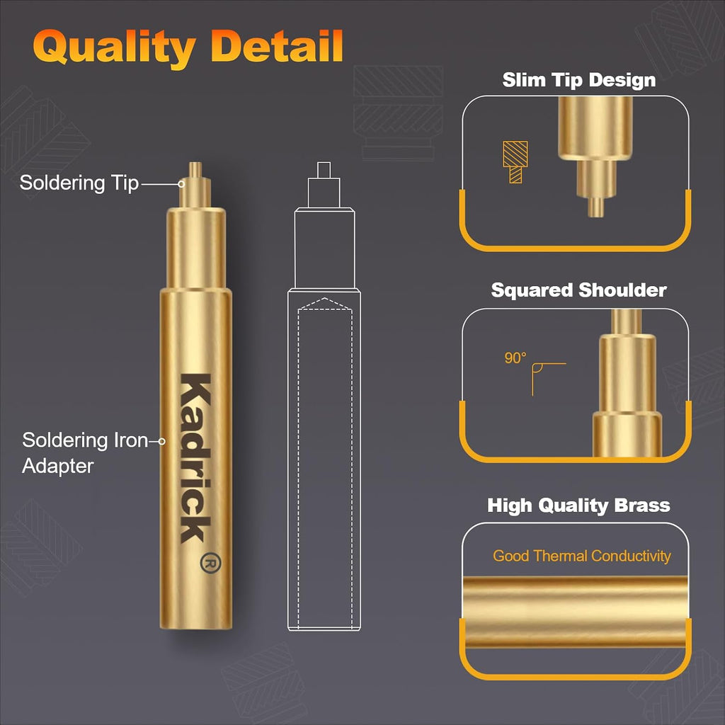KADRICK Heat Set Insert Tips for Threaded inserts M2 M2.5 M3 M4 M5 M6