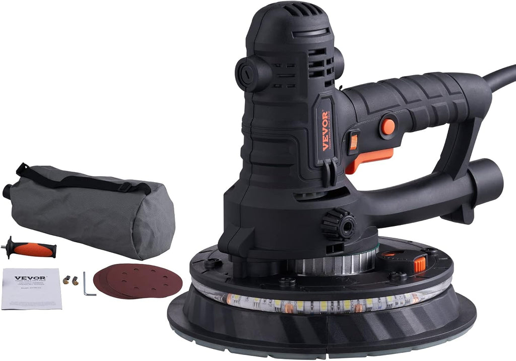 Drywall Sander, 800W Electric Sander with 12 Sanding Discs, Variable Speed 1200-2300 RPM Wall Sander with Automatic