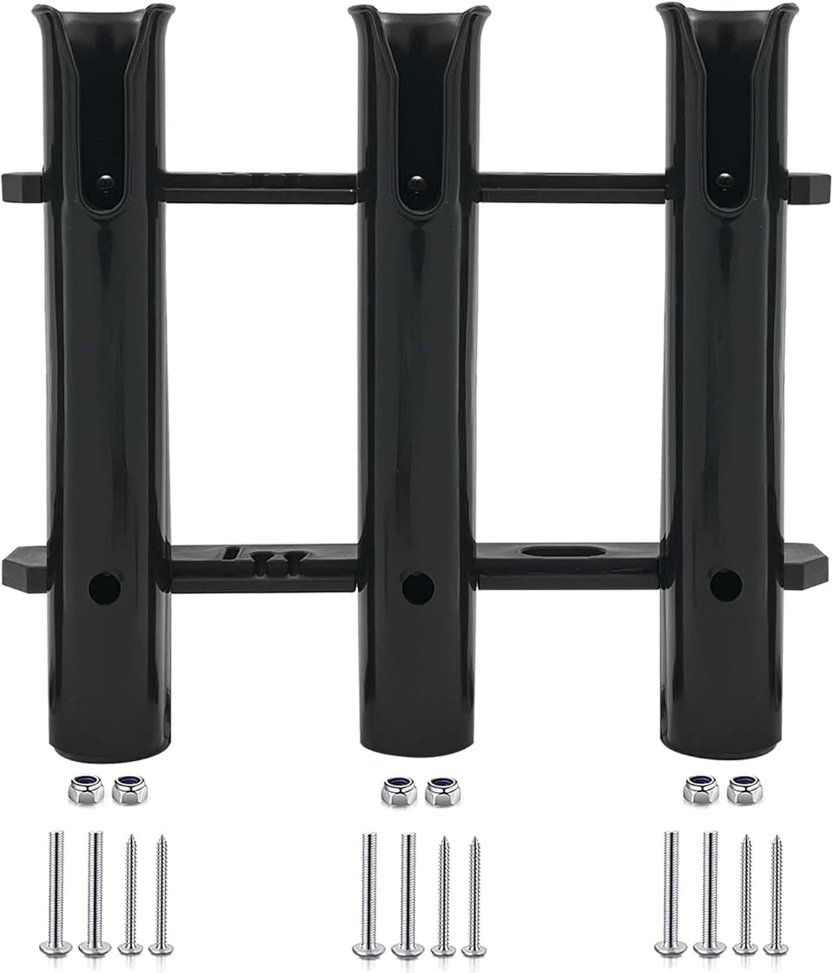 Fishing Rod Holder Bracket Wall Mounted Boat Side Mount Tool Holder Tube Links with Screws 2/3/4/6 Pole Tube