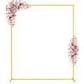Square Wedding Arch Backdrop Stand Gold Metal Arch 7.2FT x 6FT