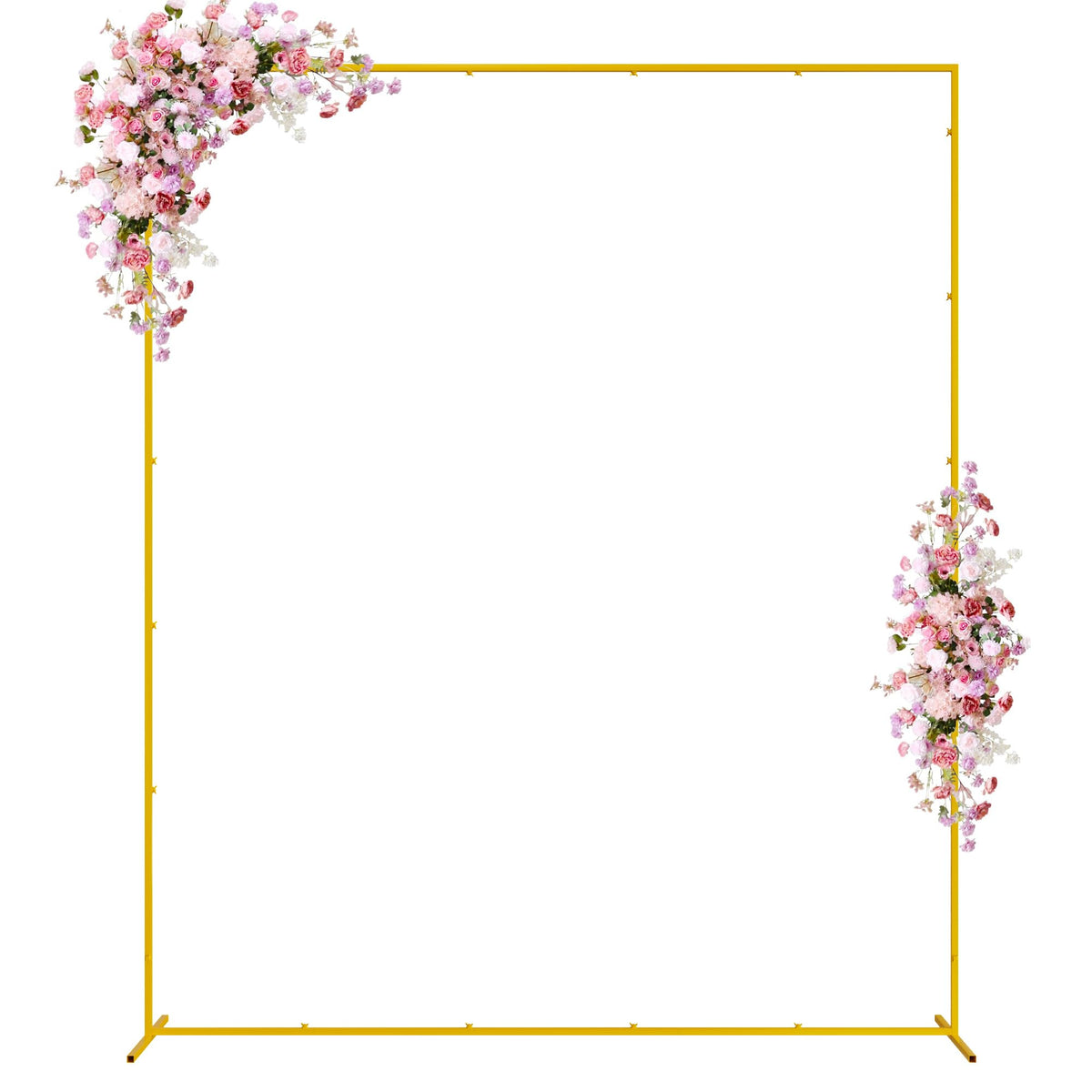 Square Wedding Arch Backdrop Stand Gold Metal Arch 7.2FT x 6FT