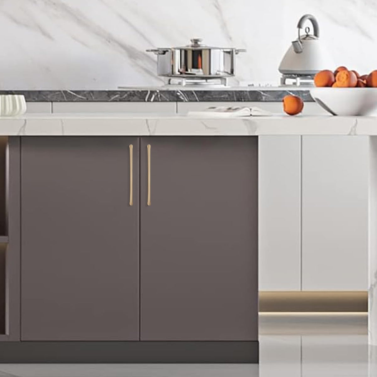 6 Pack 7.5 Inch Brushed Brass Kitchen Cabinet Handles