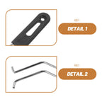 Heatproof Deep Fryer Basket Handle Replacement for Restaurant Fry Stations
