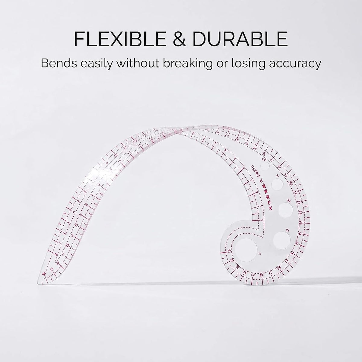 Fashion Clear Metric Sewing Ruler Set, French Curve Pattern Ruler Kit for Beginners Tailors Designers (A-9-Piece Set)
