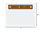 PL23 Pre-Printed Envelope, Invoice Enclosed, 7 Length x 5-1/2 Width x 2 mil Thick, Orange (Case of 1000) by Aviditi