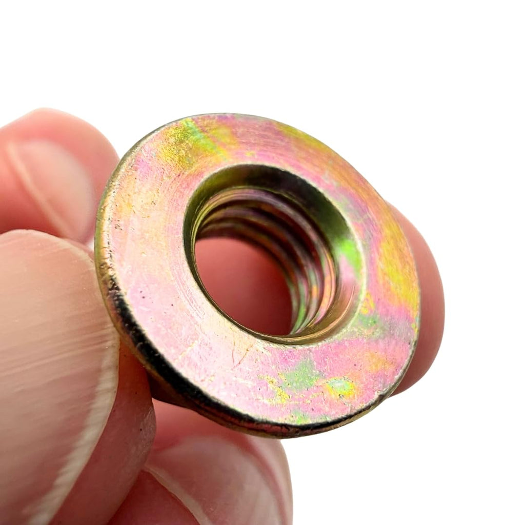 3/8"-16 Flange Nuts (50 Pack) – Grade 8 Built-in Washer Nuts Coarse Thread for Fast, Even Clamping on Frames, Brackets & Heavy Assemblies SAE J995 0.375"
