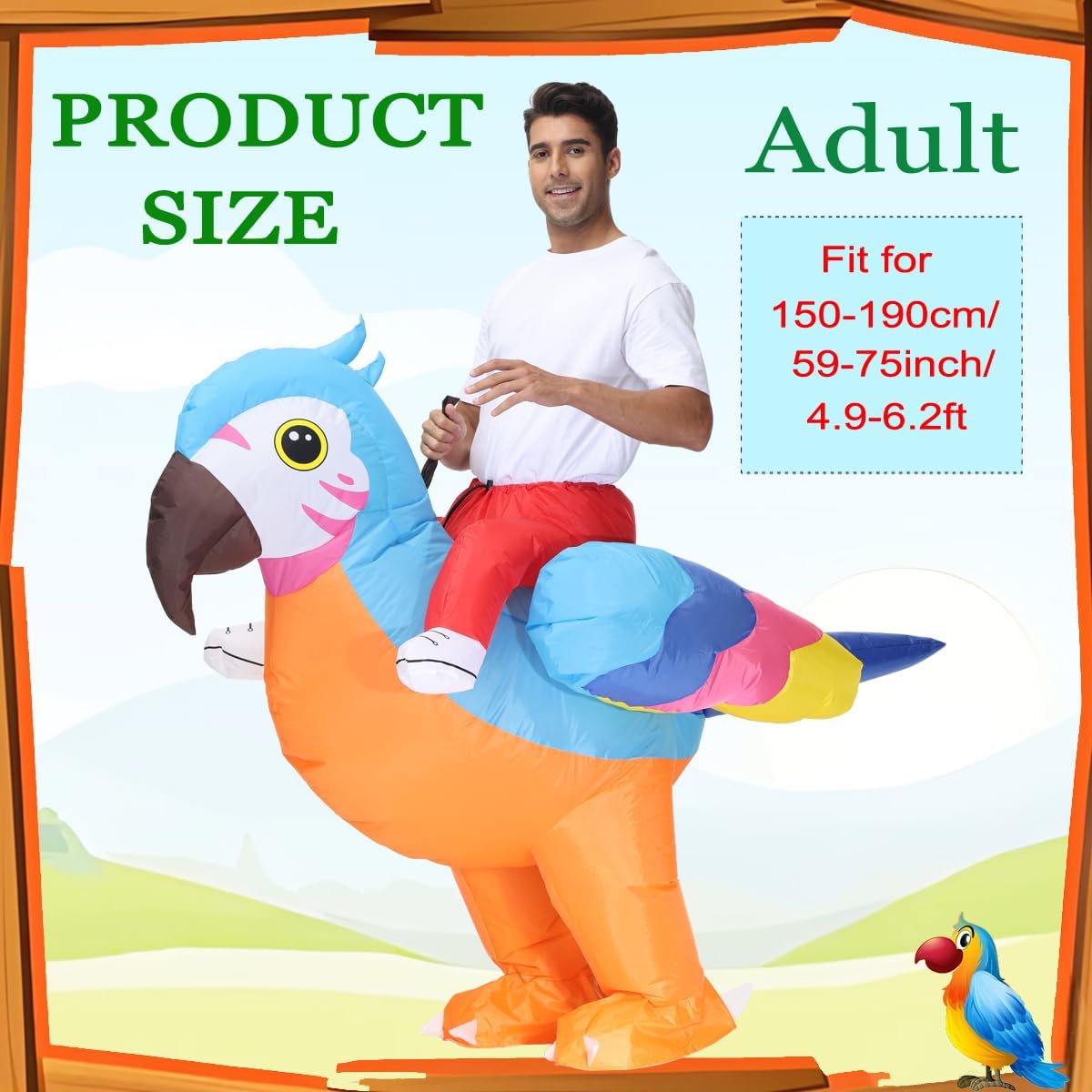 Parrot Costume Adult Inflatable Parrot Costumes Inflatable Halloween costumes Blow up Costume Adult