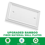 White Modern Decorative Blank Wall Plate Light Switch Cover