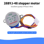 FOCMKEAS 28BYJ48 DC 5V Stepper Motor + Driver Board, 4 Phase 5 Wire