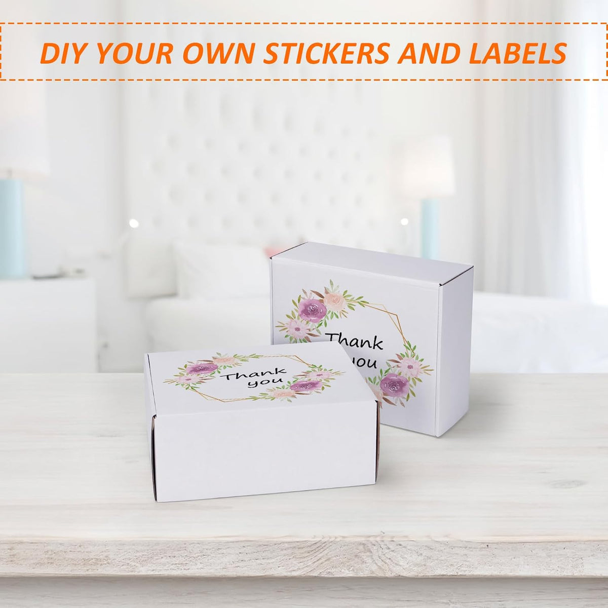10x8x4 inches Shipping Boxes Set of 20, White Corrugated Cardboard Box Literature Mailer