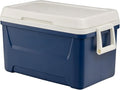 48 QT Hard-Sided Ice Chest Cooler, Capacity Heavy Duty Ice Chest, Swing-Up Handles, Eco-Friendly Foam Insulation