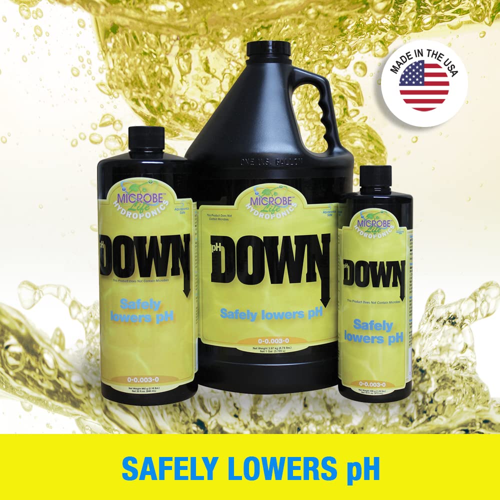 pH Down pH Control Liquid, Premium Buffering for pH Stability, Decreases pH Levels, Use with Any Feeding Systems