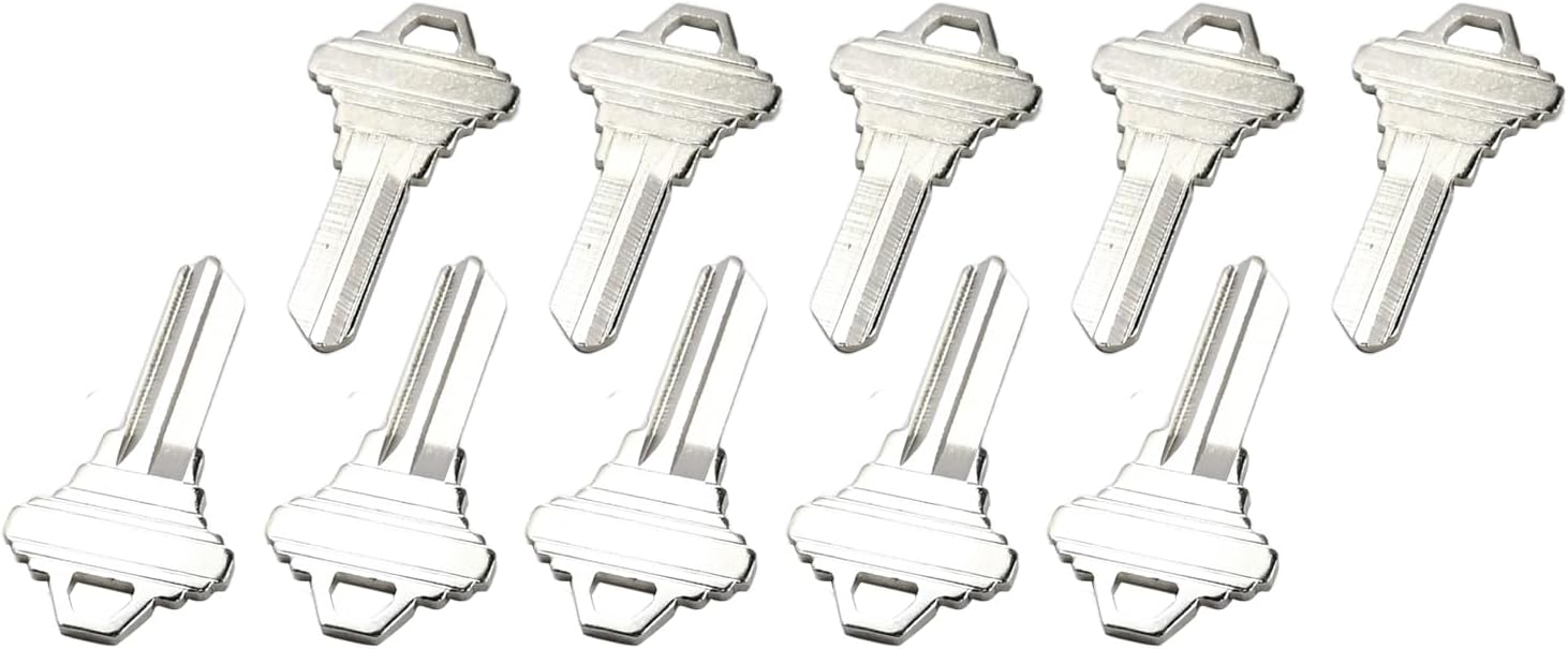 Brass SC1 Key Blanks Uncut Keys Compatible with Schlage 5-Pin Locks Value SC1 Uncut Blank Keys for Home and