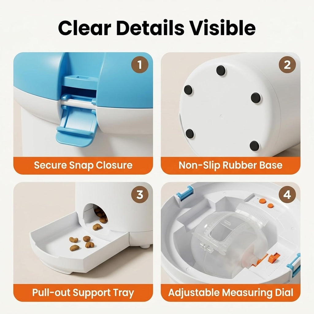 Automatic Dog Treat Dispenser, Button-Activated Interactive Dog Toy