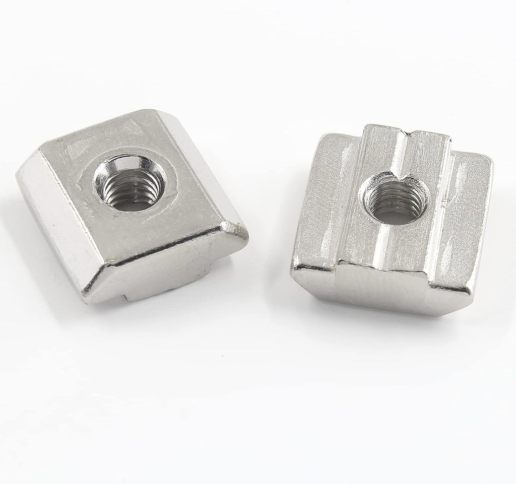 3030 Series Sliding T Nuts, M6 Thread, 8mm T-Slot, 50 Pcs
