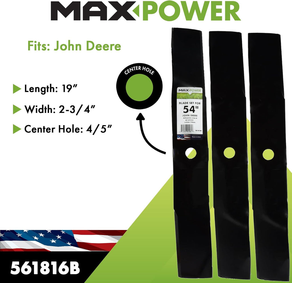 MaxPower 561816B USA MADE 3 Blade Set