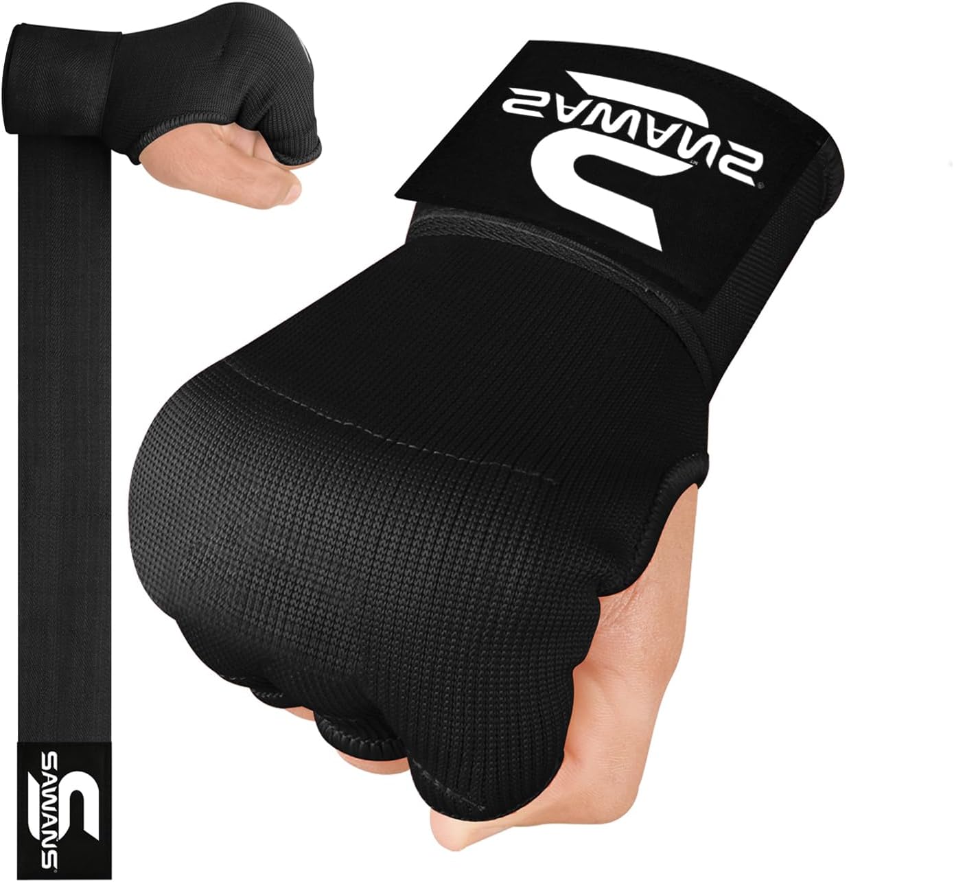 Boxing Hand Wraps Inner Gloves for Hand Protection Long Wrist Straps Elasticated, Padded Martial Arts Combat Gloves