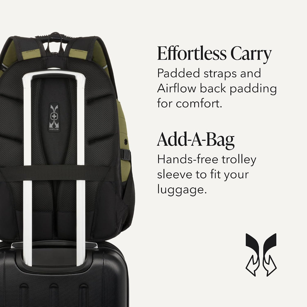 1900 ScanSmart Laptop Backpack, Fits Most 17-Inch Laptops, TSA-Friendly Lay-Flat Design, RFID Protection, and Tablet