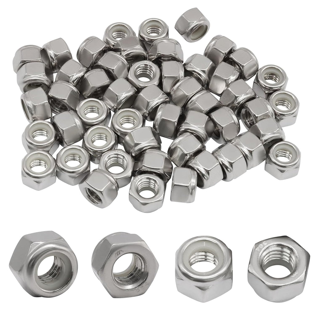Murtenze 5/16-18 Lock Nuts, 50 Pack