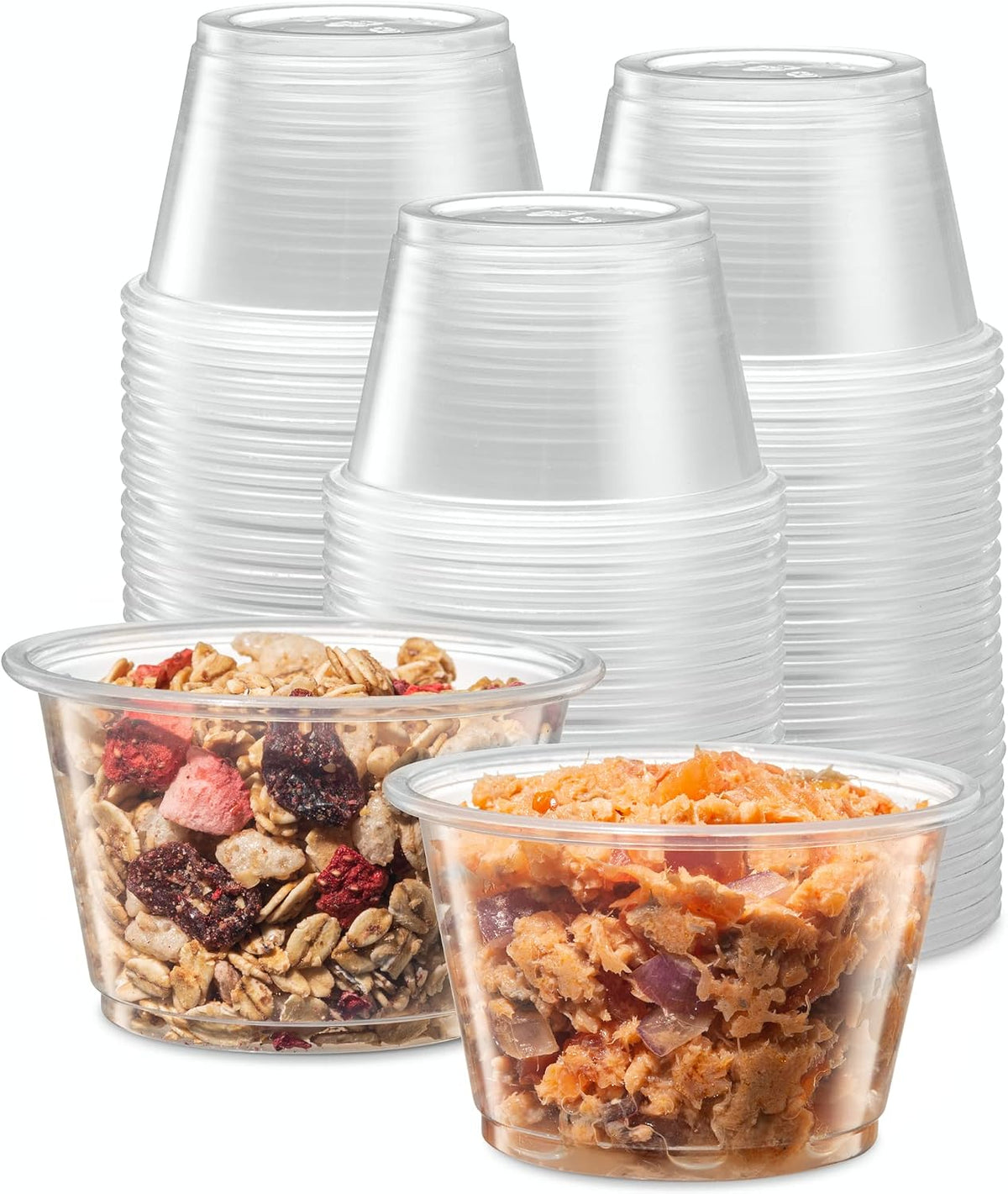 4 oz,200 Cups Clear Diposable Plastic Portion Cups No Lids, Small Mini