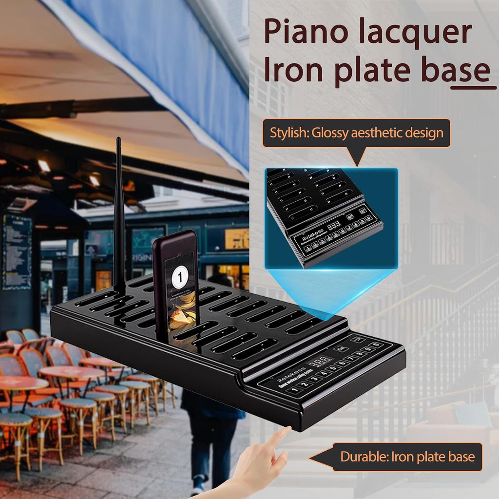 T112 Restaurant Pager, Beepers for Restaurants, 30 Buzzers