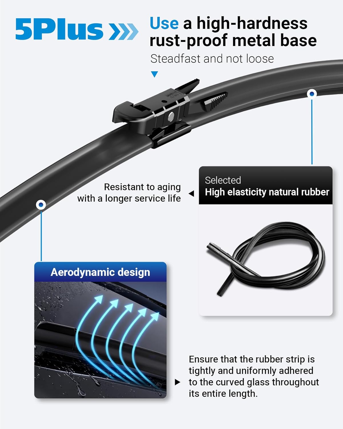 Wipers Replacement for Ford Bronco 2021-2024 Windshield Wiper Blades,17"+17" Windshield Wipers with 8" Rear Wiper
