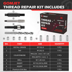 gomjet M11x2.0 Metric Thread Repair Kit with 10PCS Solid Bushing Inserts