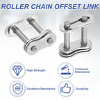 DTGN 2Pcs ISO(DIN) 04B-2 Roller Chain Connect Link, 6mm Pitch