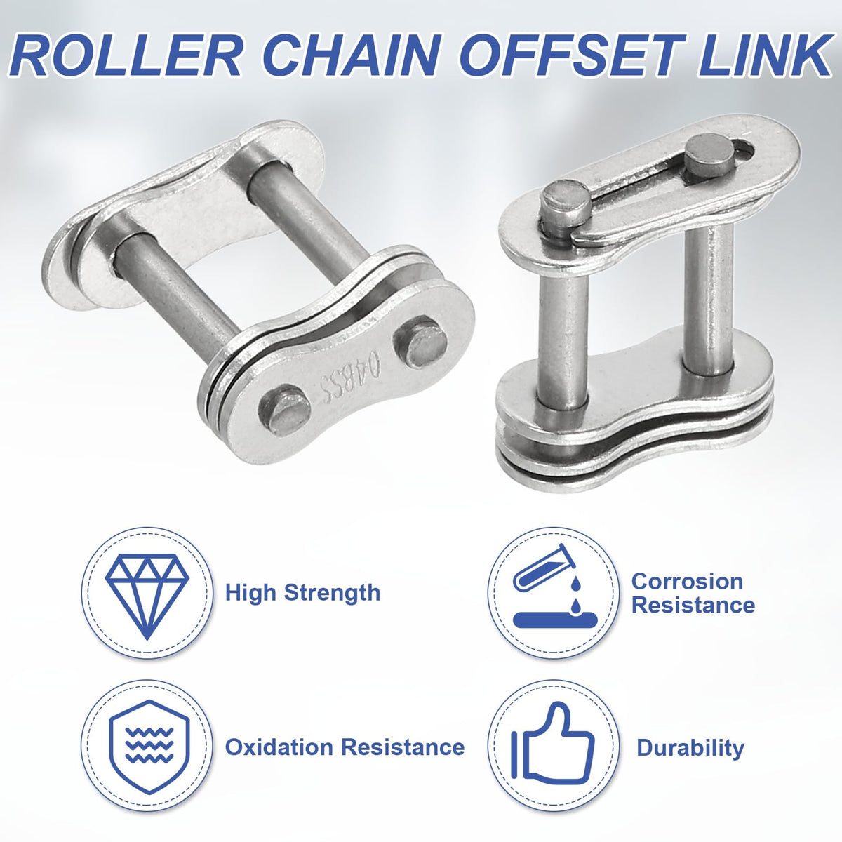 DTGN 2Pcs ISO(DIN) 04B-2 Roller Chain Connect Link, 6mm Pitch