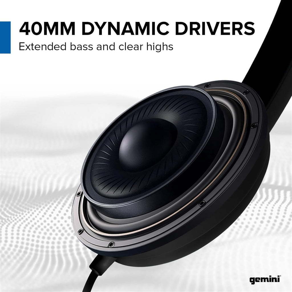 Over-Ear DJ Headphones, 40mm Drivers, Black (DJX-200) | Over-ear DJ headphones, 40mm drivers - closed-back noise