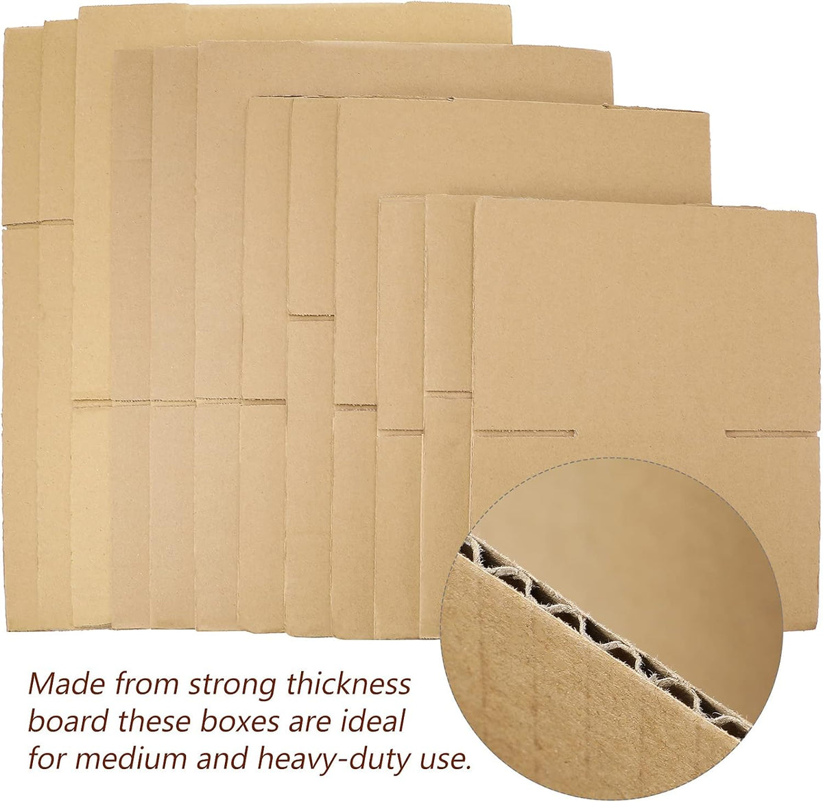32 Pack Shipping Boxes Assorted Size Corrugated Cardboard Moving Box