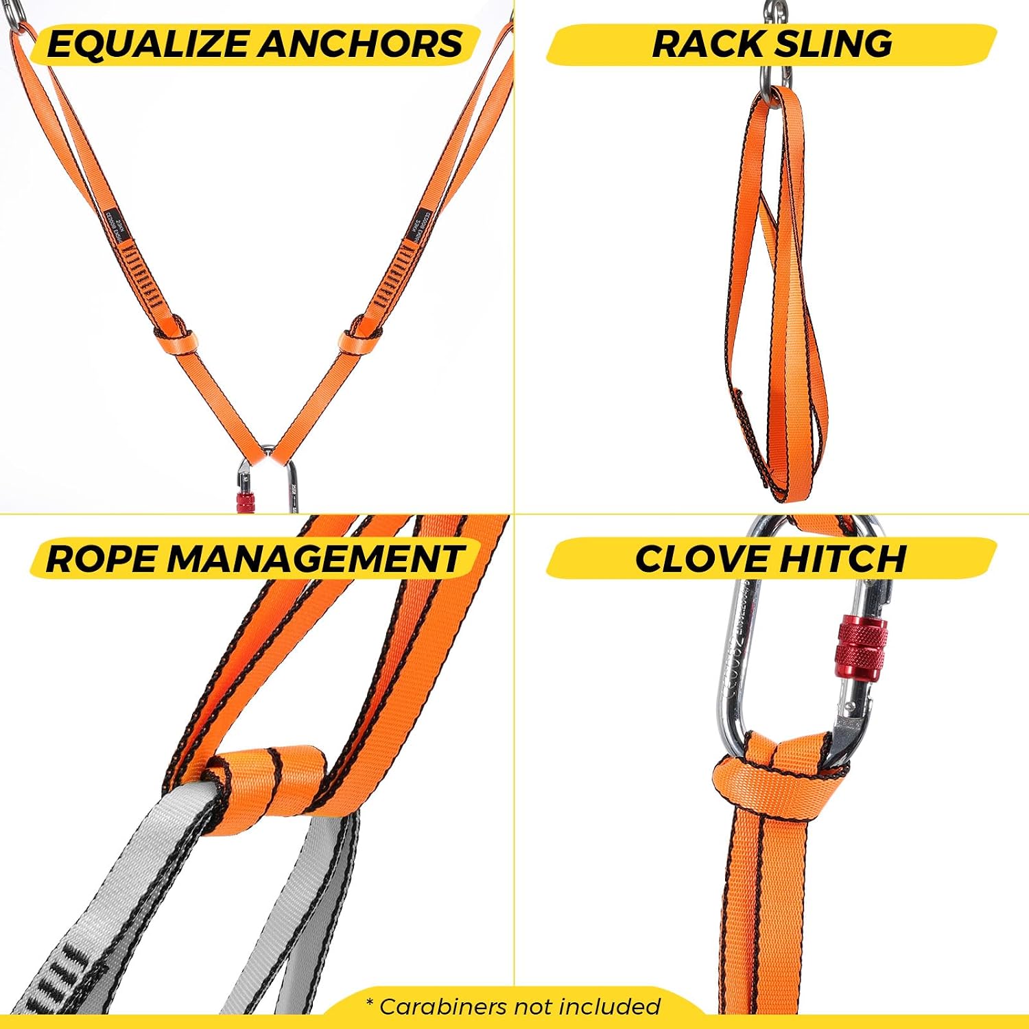 18MM Nylon Climbing Sling Runner 23KN CE2008/EN566 Strong Webbing Straps | Suitable for Rock Climbing,Mountaineering