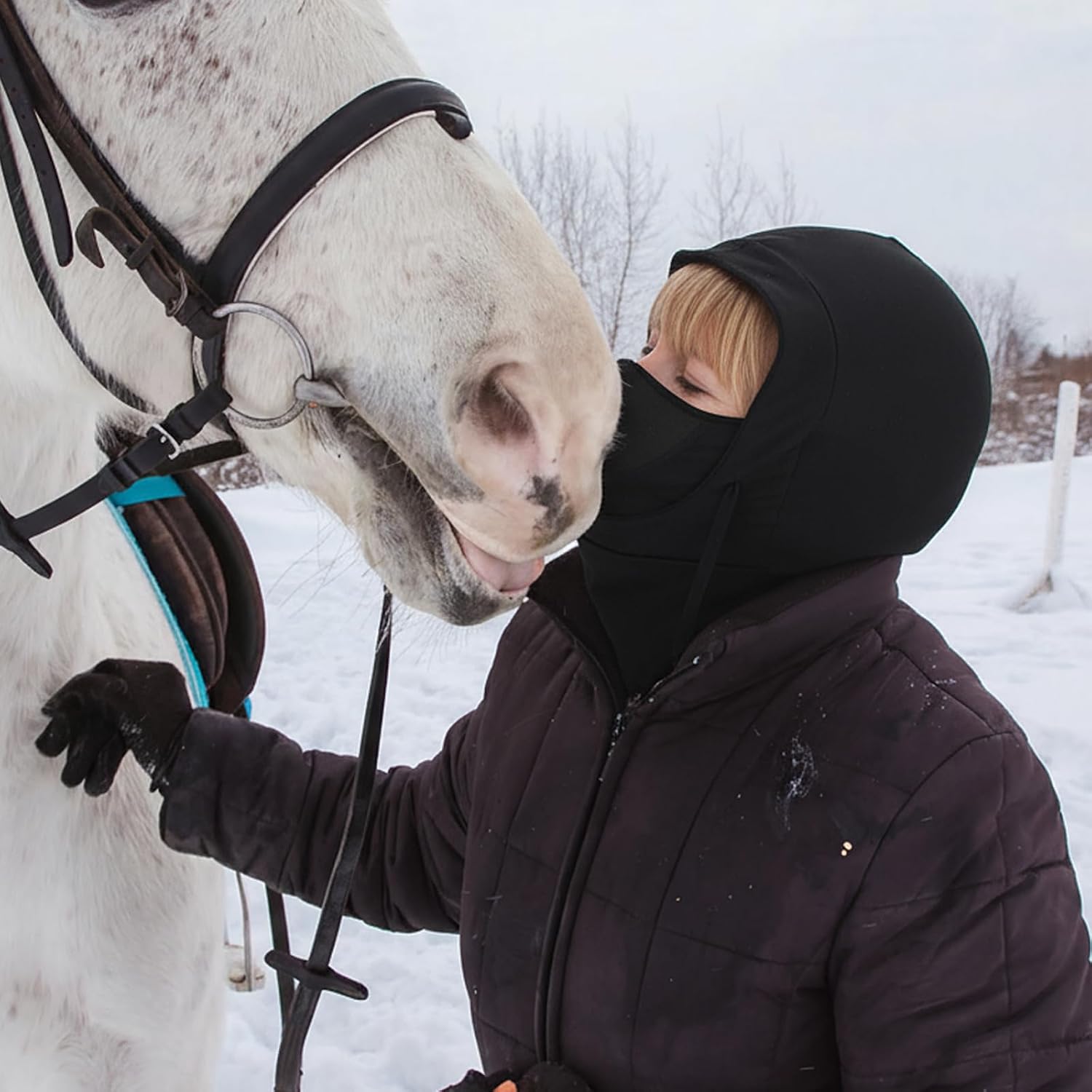 2 Pcs Equestrian Set Horse Riding Helmet Cover Touchscreen Gloves