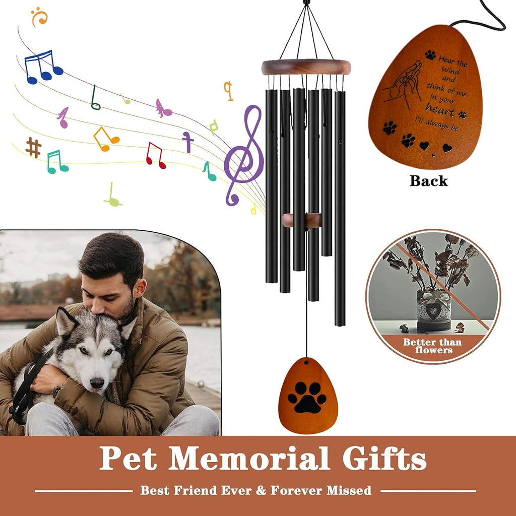 Dog Memorial Wind Chimes Loss of Pet,Pet Memorial Gifts for Dog Cat