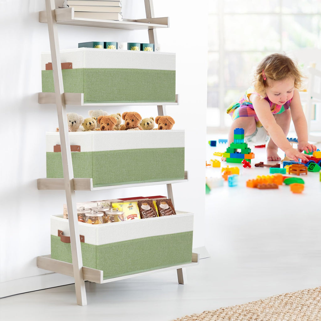 3 Pack Large Capacity Storage Bins Closet Organizer for Shelves
