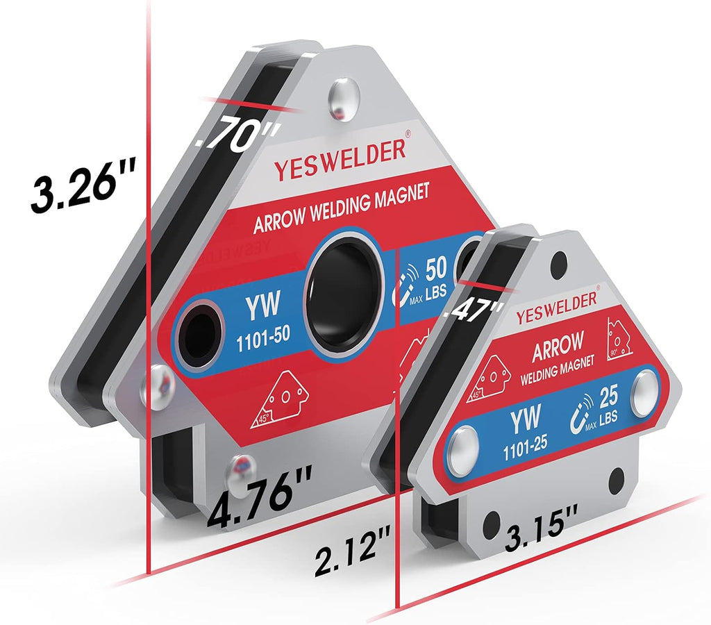 25 lb and 50 lb Welding Magnet-4 Pc of Welding Magnet 25 lb/50 | magnetic holding support, workpiece positioning