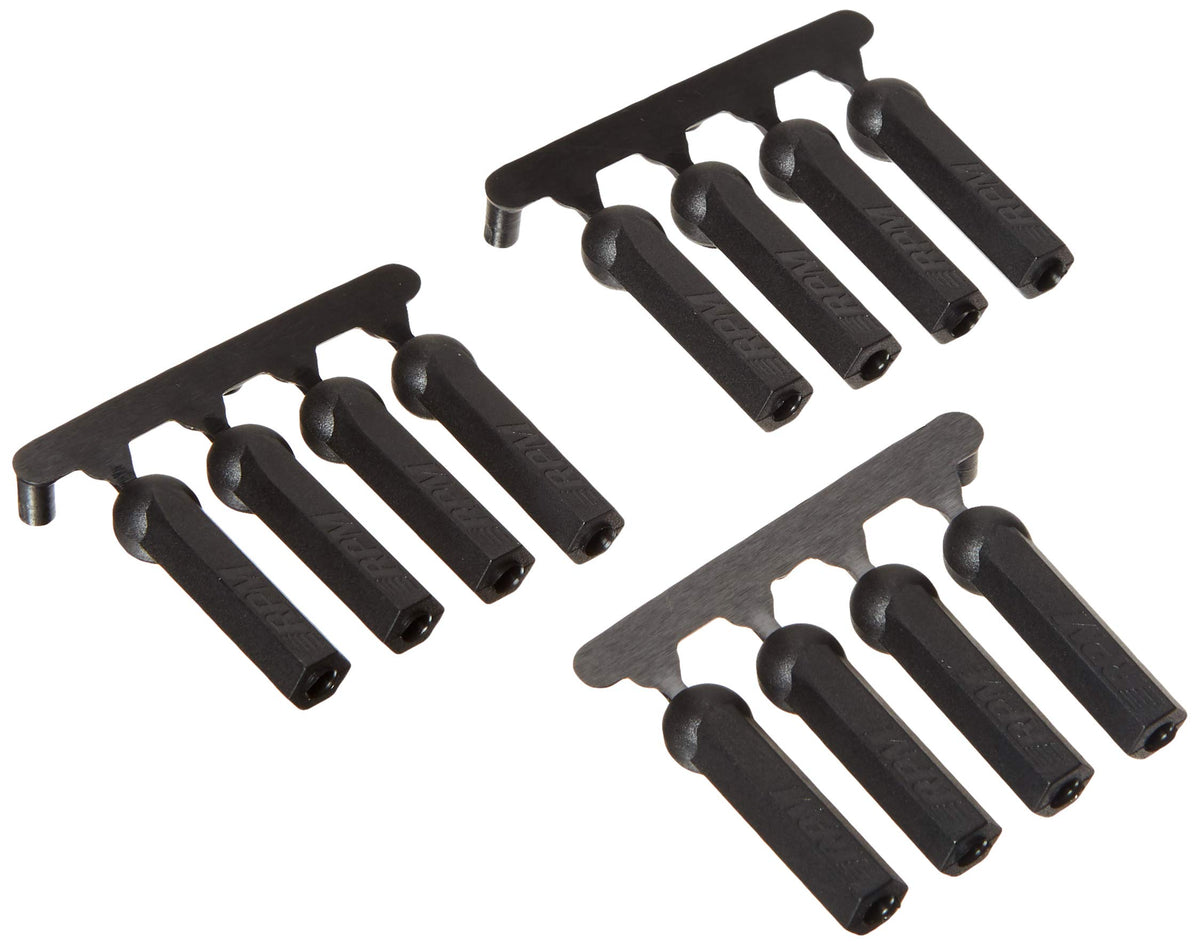 RPM Long Shank 4-40 Rod Ends (12), Black