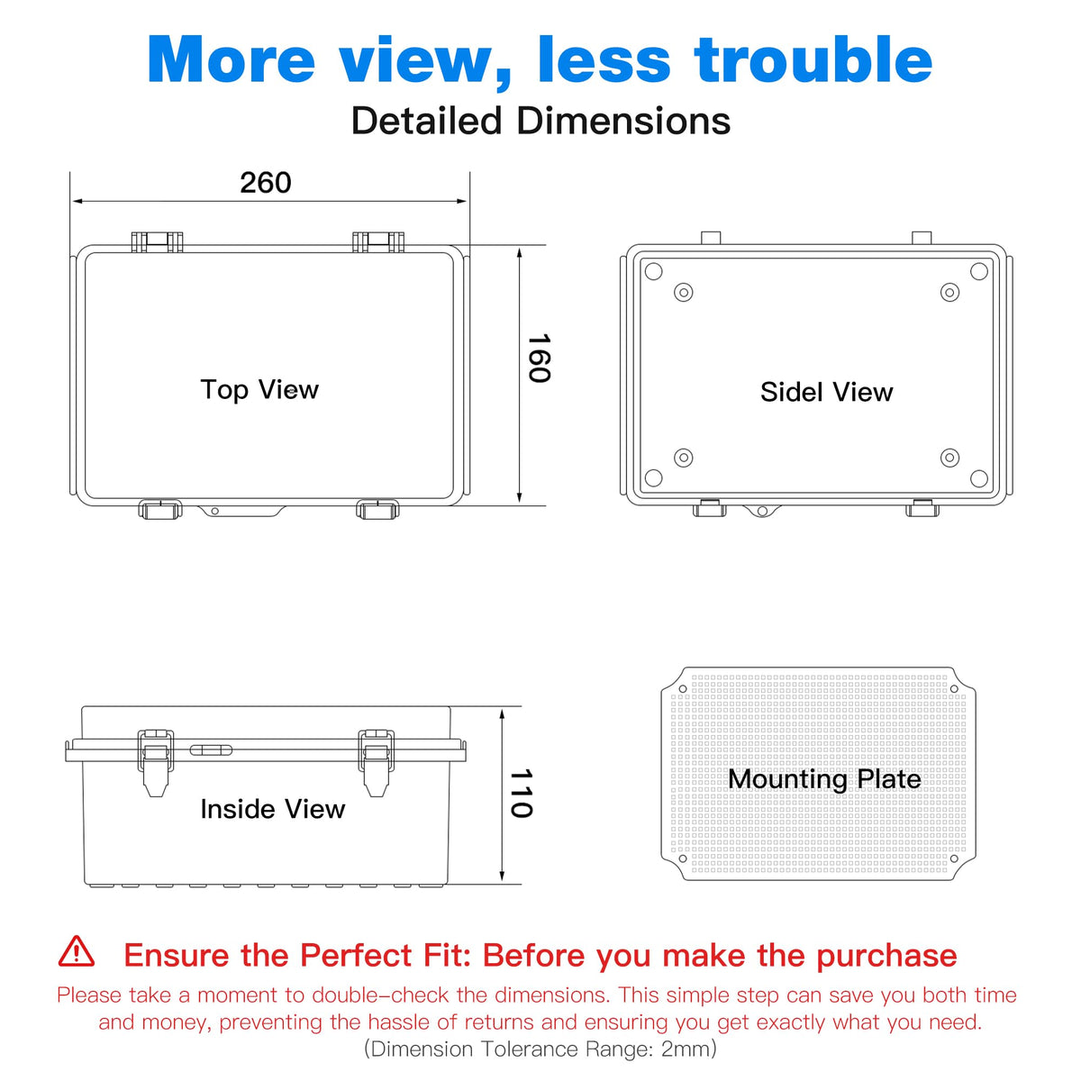 Junction Box Waterproof Outdoor Electrical Boxes IP67 Plastic Enclosure